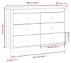 vidaXL Boční skříňka 100x40x72 cm borovice masiv Náhled obrázku produktu 8