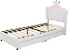 Letto imbottito per bambini 90 x 200 cm, con cassettiera, Anteprima dell’immagine prodotto 8
