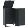 vidaXL Mülltonnenbox für 2 Tonnen Anthrazit 138x79x117 cm Produktbild-Vorschau 1