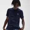 FRED PERRY RINGER T-SHIRT Blau Produktbild-Vorschau 3