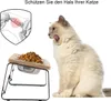 Erhöhter Katzennapfständer, Katzennäpfe auf Holzständer, Produktbild-Vorschau 4