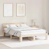 vidaXL Bettrahmen mit Kopfteil Natur 140 x 200 cm Massives Produktbild-Vorschau 2