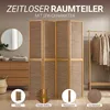 Paravent Séparation de pièce 4 pièces 2 m Bois Cloison brun Voir les images du produit 13
