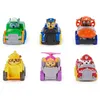 Six Paw Patrol toy vehicles with characters inside, arranged in two rows of three. Anteprima dell’immagine prodotto