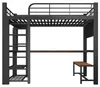 Hoogslaper 140x200 cm van metaal met bureau, Productafbeelding-voorbeeld 10