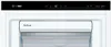 Close-up of the top section of a white Bosch refrigerator with a black control panel. Produktbild-Vorschau