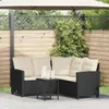An outdoor patio scene with a sectional sofa, a small table, and cushions. Produktbild-Vorschau