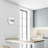 Glasuhr Wanduhr Küchenuhr Echt-Glas 30fi cm Wasser grau Produktbild-Vorschau 5