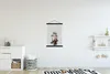 MuchoWow® Textilposter Blumen - Rosa - Schwarz 60x90 cm mit Produktbild-Vorschau 2