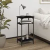 vidaXL Boční stolek černý 40x30x75 cm Dřevěný materiál Náhled obrázku produktu 2