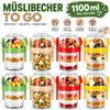 Set da 8 vasetti per muesli, vasetti per yogurt da asporto, Anteprima dell’immagine prodotto 1