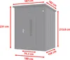 GFP Primeyard Casetta da giardino metallo 180x158x231 cm Anteprima dell’immagine prodotto 12