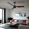 Deckenventilator, schwarz-braun, Timer, Fernbedienung, 132 Produktbild-Vorschau 2