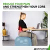 Tunturi Anti Burst Fitness Ball con Pompa - Palla Yoga 65 Anteprima dell’immagine prodotto 6