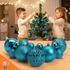 Set di 50 palline di plastica per albero di Natale, colore Anteprima dell’immagine prodotto 3