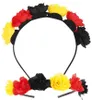 Haarschmuck Blumiger Haarreif Fan Schwarz-​Rot-Gold Produktbild-Vorschau 4