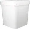 Eimer mit Deckel 5,4l Weiß Eckig | Kunststoff Eimer Produktbild-Vorschau 4