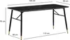 FineBuy Table de salle à manger 120x60x76 cm Table de salle Voir les images du produit 3