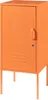 An orange metal locker with a single door and legs, shown against a white background. Podgląd zdjęcia produktu