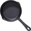 A black cast iron frying pan is shown from a top-down perspective against a white background. Produktbild-Vorschau
