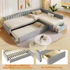 Flieks L-förmiges Polsterbett 90x200cm mit Ausziehbett Produktbild-Vorschau 5