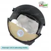 A vacuum cleaner dust bag inside a vacuum cleaner housing. Produktbild-Vorschau