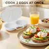 Cuisinière à œufs pour micro-ondes - Lot de 2 - Pour 2 œufs Voir les images du produit 2