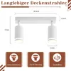 ZMH LED biely stropný reflektor 2 plamene GU10 otočný Náhľad obrázku produktu 4