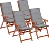 Cuscini per sedie da giardino con schienale alto 4 pz. Anteprima dell’immagine prodotto 10