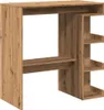 A wooden bar table with shelves against a white background. Náhled obrázku produktu