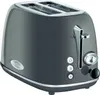 A close-up studio shot of a gray vintage-style toaster. Náhled obrázku produktu