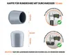 Kappen für Rundrohre 15 mm Grau 10 Stück Stuhlbeinkappe Produktbild-Vorschau 2
