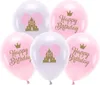 Öko-Luftballons 33 cm, Happy Birthday, Mix (1 Packung / 5 Produktbild-Vorschau 1
