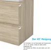 60 cm Badmöbel-Set Unterschrank mit Mineralguss waschtisch Produktbild-Vorschau 5