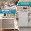 CASARIA® Mobiletto Bianco Stile Country 76x65x35cm 2 Anteprima dell’immagine prodotto 3