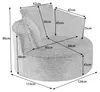 Fauteuil rond velours côtelé surdimensionné – assise Voir les images du produit 6