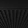 A close-up view of the textured, pleated front of a black TV cabinet. Produktbild-Vorschau