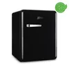 A black mini refrigerator with a retro design. Produktbild-Vorschau