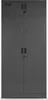 A full-front view of a gray metal cabinet with two doors. Náhľad obrázku produktu