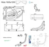 ECOLAM Baignoire d'angle Wela 160x100 cm gauche + tablier Voir les images du produit 9