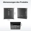 Wiltec Briefkasten mit Zeitungsrolle, schwarz, 305 x 100 x Produktbild-Vorschau 7