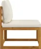 set di divani a 2 pezzi con cuscini bianco crema in legno Anteprima dell’immagine prodotto 4