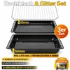 ICQN Fettpfanne 445 x 375 mm 25 und 50 mm, 2er Emailliert Produktbild-Vorschau 1
