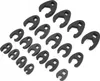 A collection of black metal wrenches arranged in rows on a white background. Produktbild-Vorschau