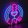 XMTECH neonové světlo pro podcast "LIVE" v růžové a modré Náhled obrázku produktu 7