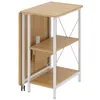 A folding table with shelves, shown from a three-quarter angle against a white background. Podgląd zdjęcia produktu