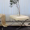 360Home Vintage  Sessel aus echtleder Beige Hocker Produktbild-Vorschau 1