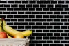 Mini Metro Subway Mosaikfliese Keramik schwarz Produktbild-Vorschau 2