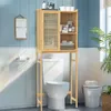 WISFOR Badregal Toilettenregal, Badezimmerregal mit Schrank Produktbild-Vorschau 8