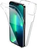 A clear protective case for an iPhone is shown, with the phone inside. Produktbild-Vorschau